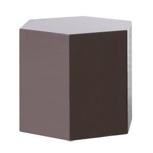 Modrest Newmont - Modern Medium Light Grey High Gloss End Table