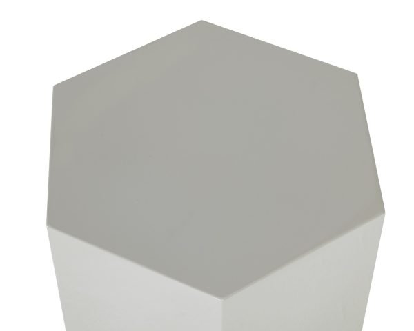 Modrest Newmont - Small Light Grey High Gloss End Table - Image 2