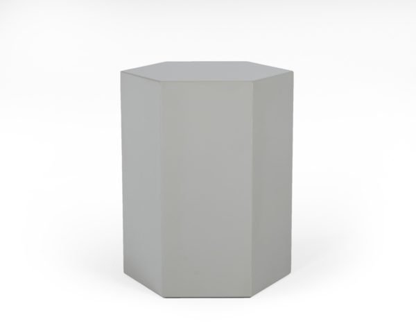 Modrest Newmont - Large Light Grey High Gloss End Table - Image 4
