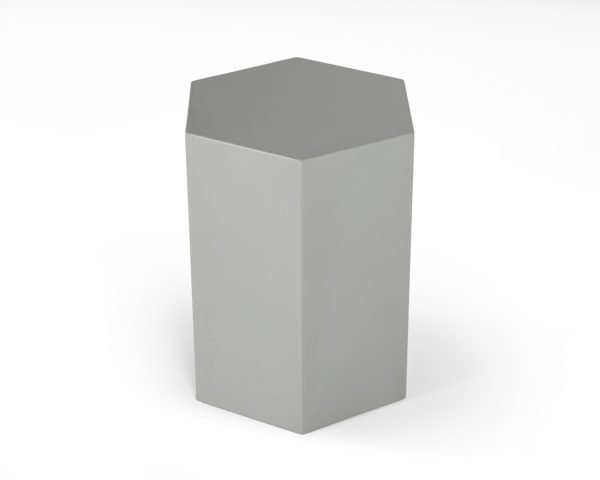 Modrest Newmont - Large Light Grey High Gloss End Table - Image 5