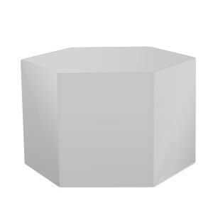 Modrest Newmont - Small Light Grey High Gloss End Table