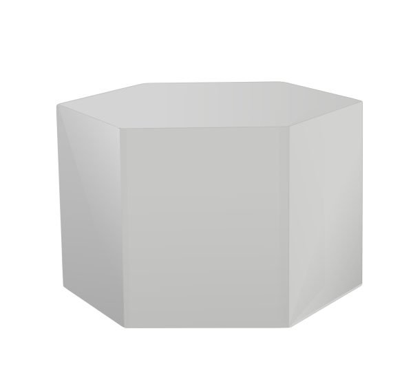 Modrest Newmont - Small Light Grey High Gloss End Table