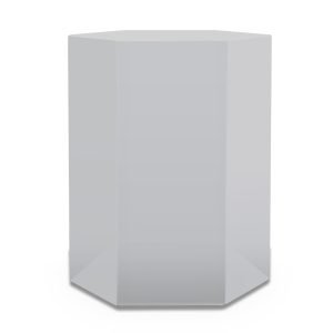 Modrest Newmont - Large Light Grey High Gloss End Table