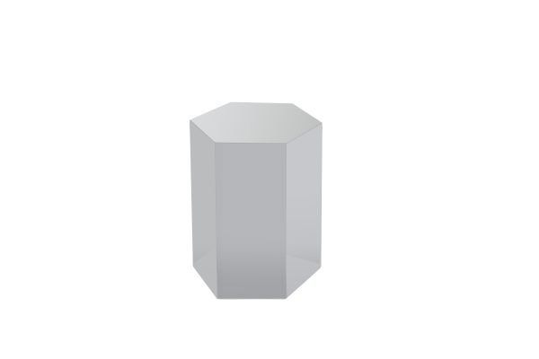 Modrest Newmont - Large Light Grey High Gloss End Table - Image 2