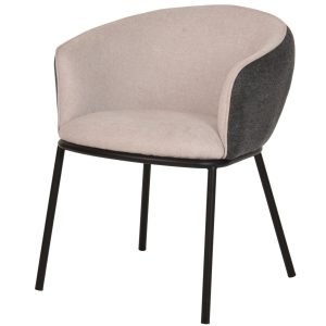 Modrest Nillie - Modern Beige & Grey Dining Armchair