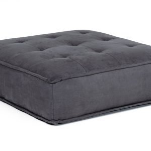 Divani Casa Nolden - Waterproof Dark Grey Fabric Ottoman