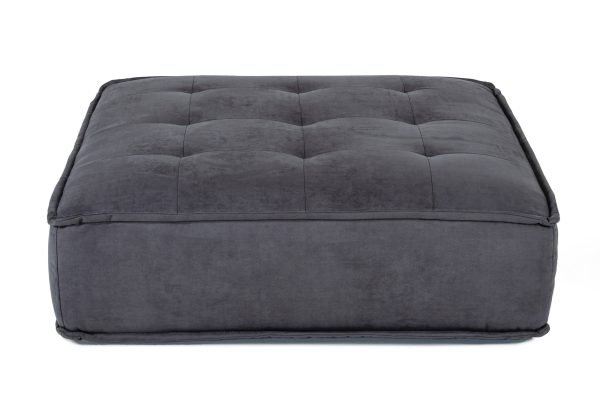 Divani Casa Nolden - Waterproof Dark Grey Fabric Ottoman - Image 3