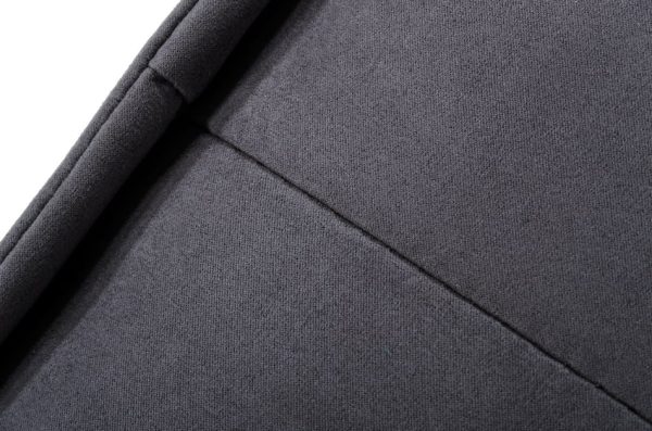 Divani Casa Nolden - Waterproof Dark Grey Fabric Ottoman - Image 4