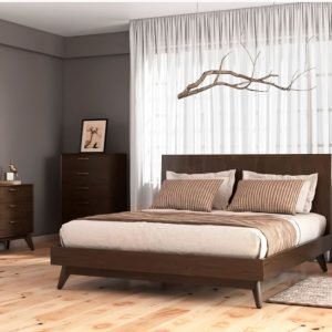 Modrest Novak - Eastern King Modern Dark Oak Bedroom Set