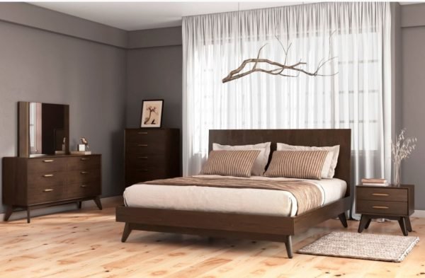 Modrest Novak - Eastern King Modern Dark Oak Bedroom Set