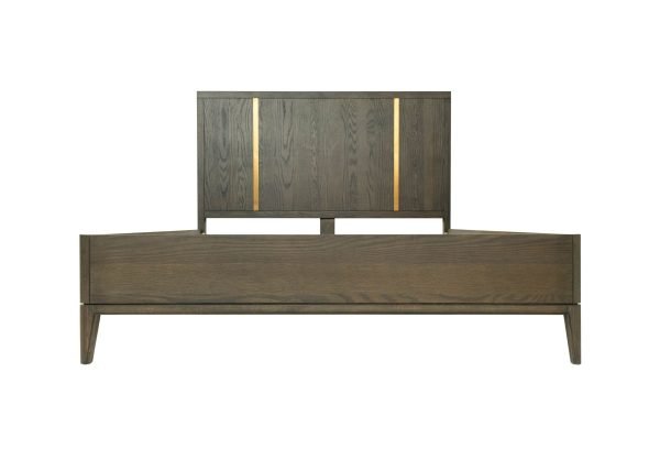 Modrest Oakley - Mid-Century Eastern King Size Dark Brown Bed