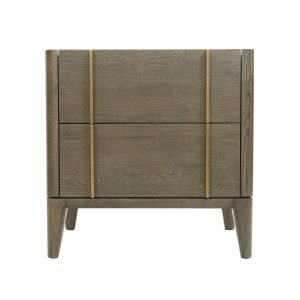 Modrest Oakley - Mid-Century Dark Brown Nightstand