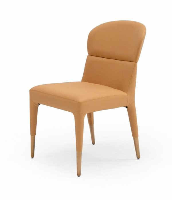 Modrest Ogden - Modern Peach & Rosegold Dining Chair (Set of 2)