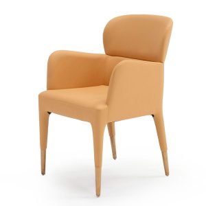 Modrest Ogden - Modern Peach & Rosegold Dining Armchair