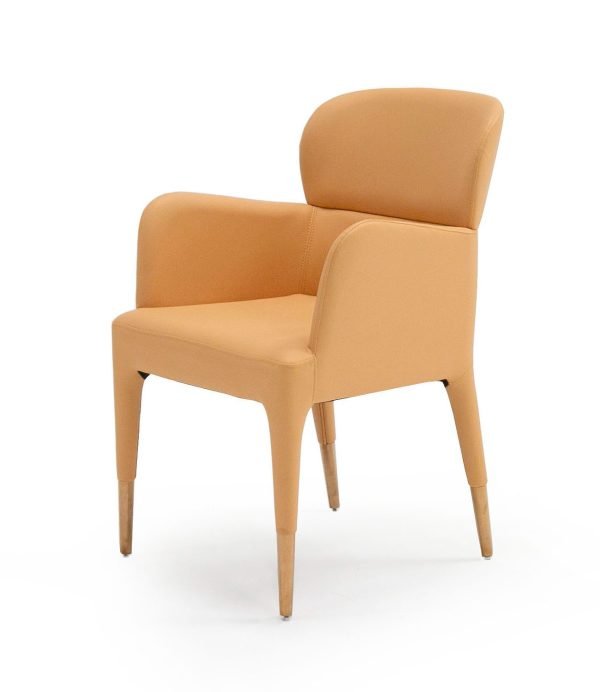 Modrest Ogden - Modern Peach & Rosegold Dining Armchair