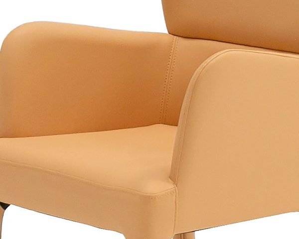 Modrest Ogden - Modern Peach & Rosegold Dining Armchair - Image 5