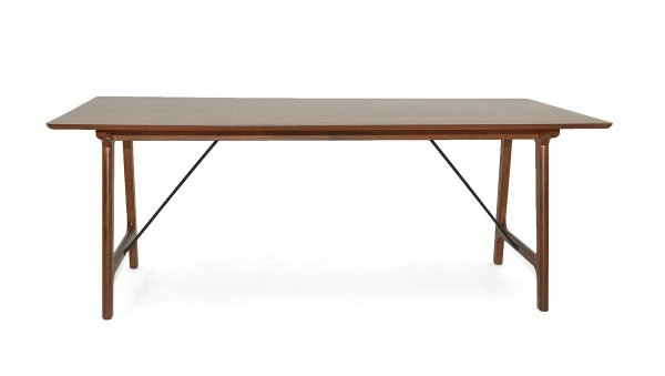 Modrest Oritz Mid-Century Modern Walnut Dining Table - Image 3