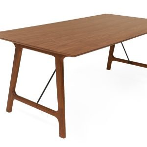 Modrest Oritz Mid-Century Modern Walnut Dining Table