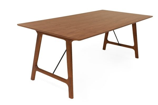 Modrest Oritz Mid-Century Modern Walnut Dining Table