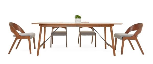 Modrest Oritz Mid-Century Modern Walnut Dining Table - Image 2