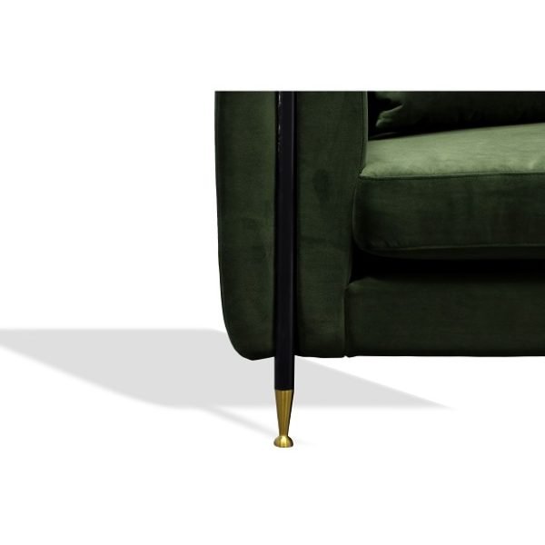 Divani Casa Oswego - Modern Dark Green Jade Sofa - Image 5