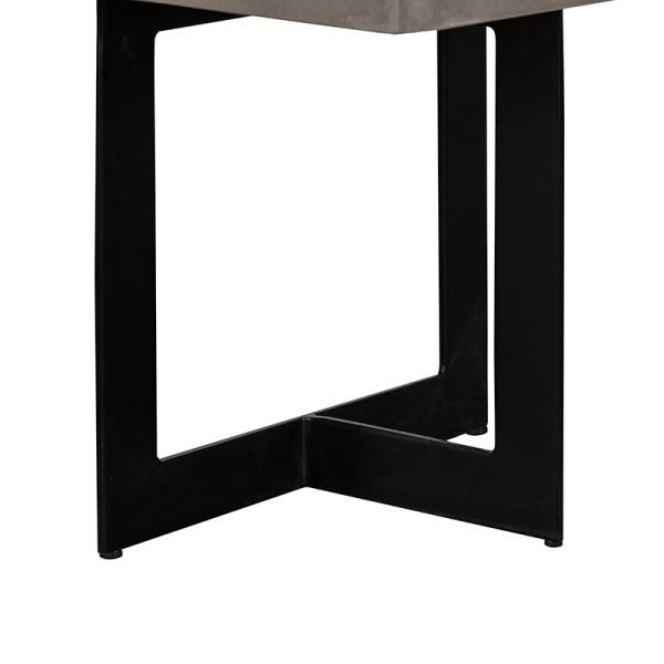 Modrest Sharon Modern Concrete & Black Metal End Table - Image 4