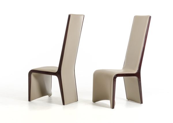 Modrest Pacer - Modern Taupe & Ebony Dining Chair (Set of 2) - Image 2