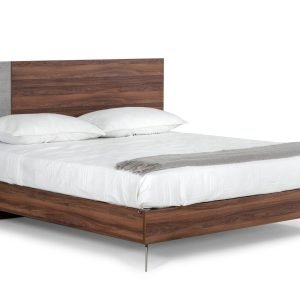 Nova Domus Palermo - Modern Italian Faux Concrete & Walnut Bed