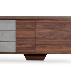 Nova Domus Palermo - Modern Italian Faux Concrete & Walnut Dresser