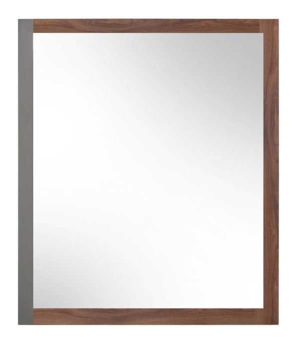 Nova Domus Palermo - Italian Modern Faux Concrete & Walnut Mirror