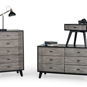 Nova Domus Panther Contemporary Grey & Black Dresser