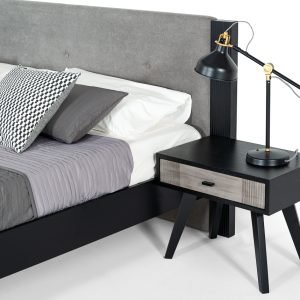Nova Domus Panther Contemporary Grey & Black Bed