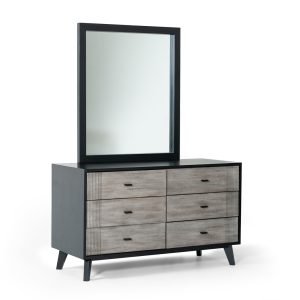 Nova Domus Panther Contemporary Grey & Black Bedroom Set