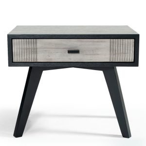 Nova Domus Panther Contemporary Grey & Black Nightstand