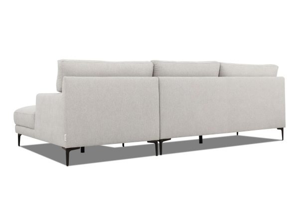 Divani Casa Paraiso - Modern Grey Fabric Right Facing Sectional Sofa - Image 3