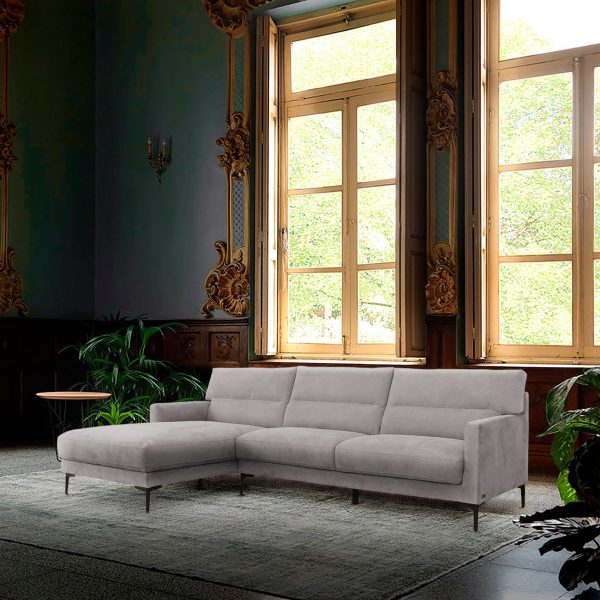Divani Casa Paraiso - Modern Grey Fabric Left Facing Sectional Sofa - Image 2
