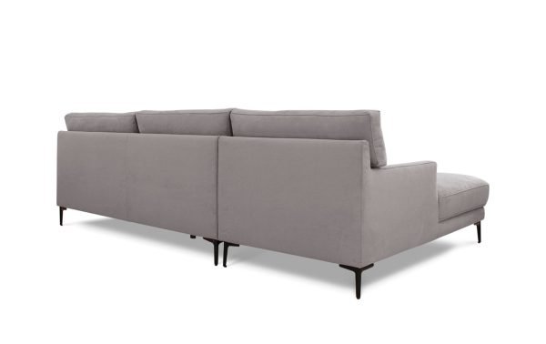 Divani Casa Paraiso - Modern Grey Fabric Left Facing Sectional Sofa - Image 3