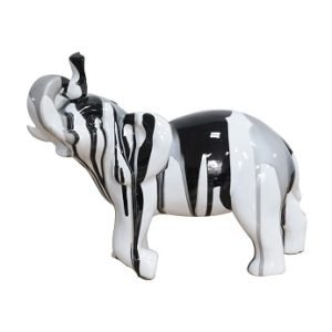 Modrest White Multi Colored Elephant Sculpture