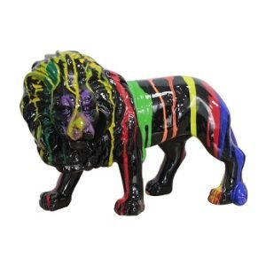Modrest Lion Multi Colored Sculpture