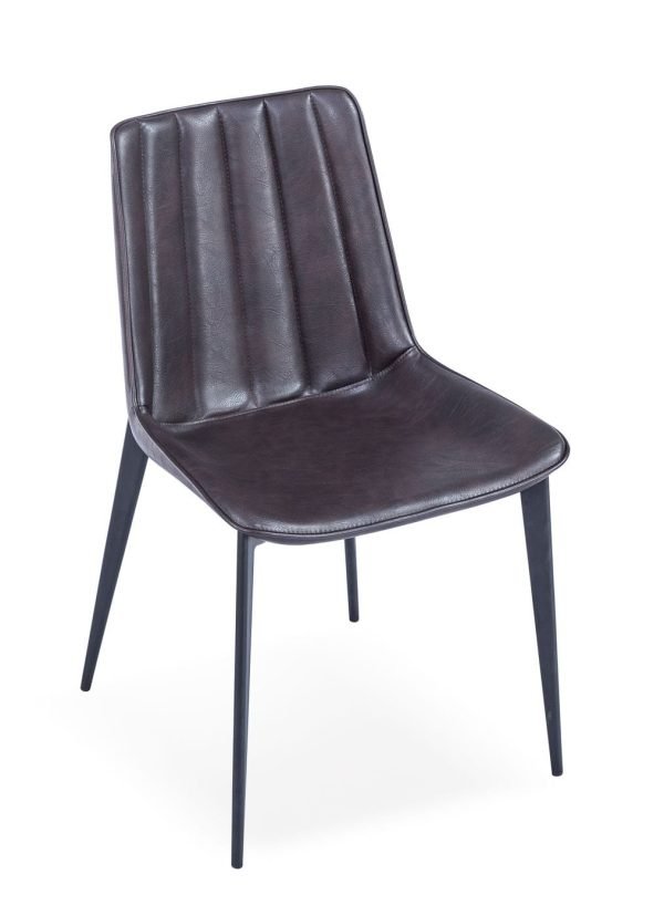 Modrest Peoria - Modern Brown & Black Dining Chair (Set of 2) - Image 2