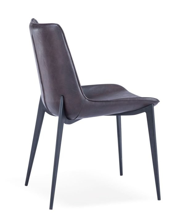 Modrest Peoria - Modern Brown & Black Dining Chair (Set of 2) - Image 3