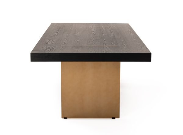 Modrest Perret - Large Glam Black Ash + Brushed Brass Dining Table - Image 4