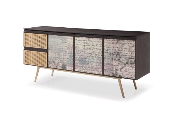 Modrest Phelan - Modern Smoked Ash & Brass Buffet - Image 3