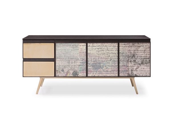 Modrest Phelan - Modern Smoked Ash & Brass Buffet - Image 4