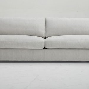 Divani Casa Poppy - Modern White Fabric Long Sofa