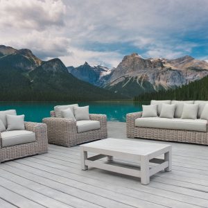 Renava Portugal - Outdoor Beige Wicker Sofa Set