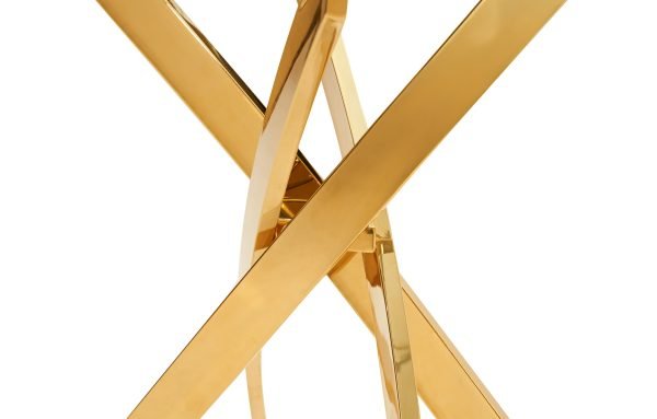 Modrest Pyrite Modern Glass and Gold Console Table - Image 3