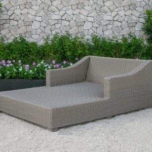 Renava Pismo Outdoor Beige Wicker Sunbed