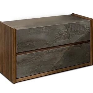 Nova Domus Rado Modern Walnut & Stucco Nightstand