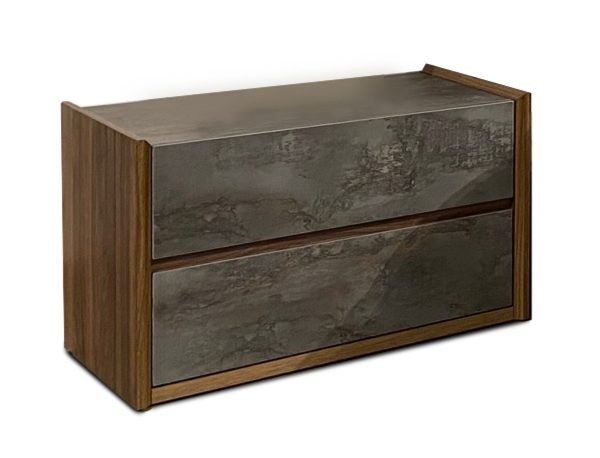 Nova Domus Rado Modern Walnut & Stucco Nightstand